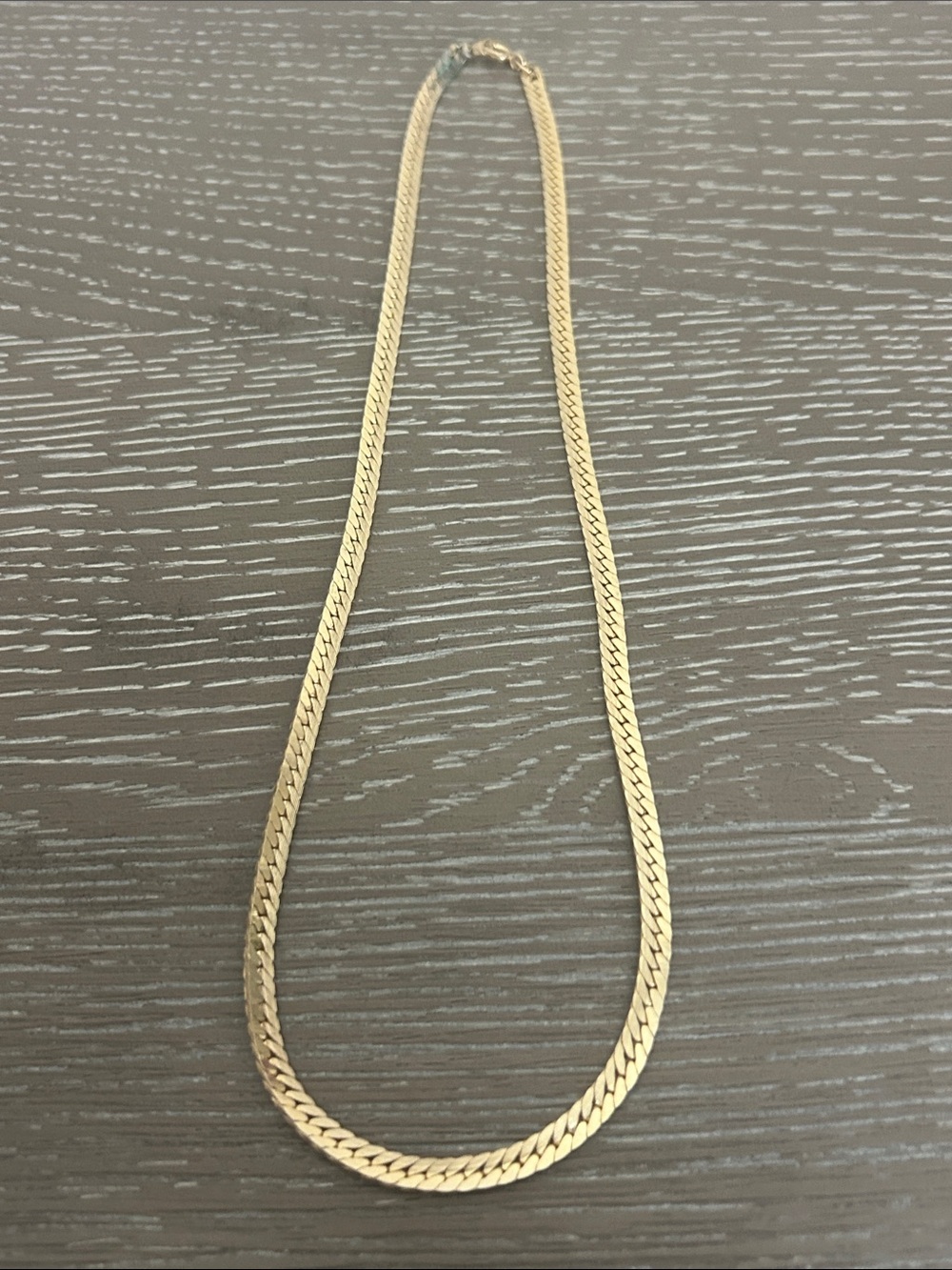 Classic Gold Herringbone Chain Necklace for Women